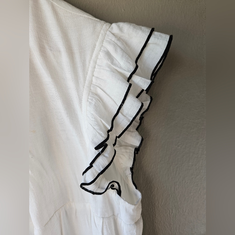English Factory White Ruffle Swing Dress Large - Picture 4 of 9